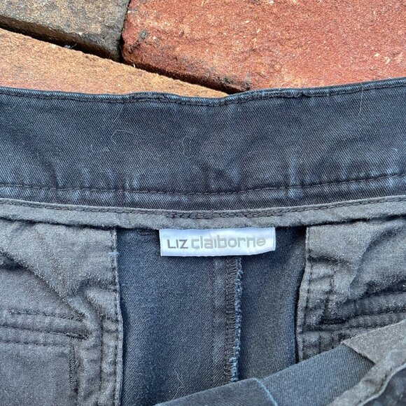 Liz Claiborne Black Chino Shorts - Picture 9 of 9